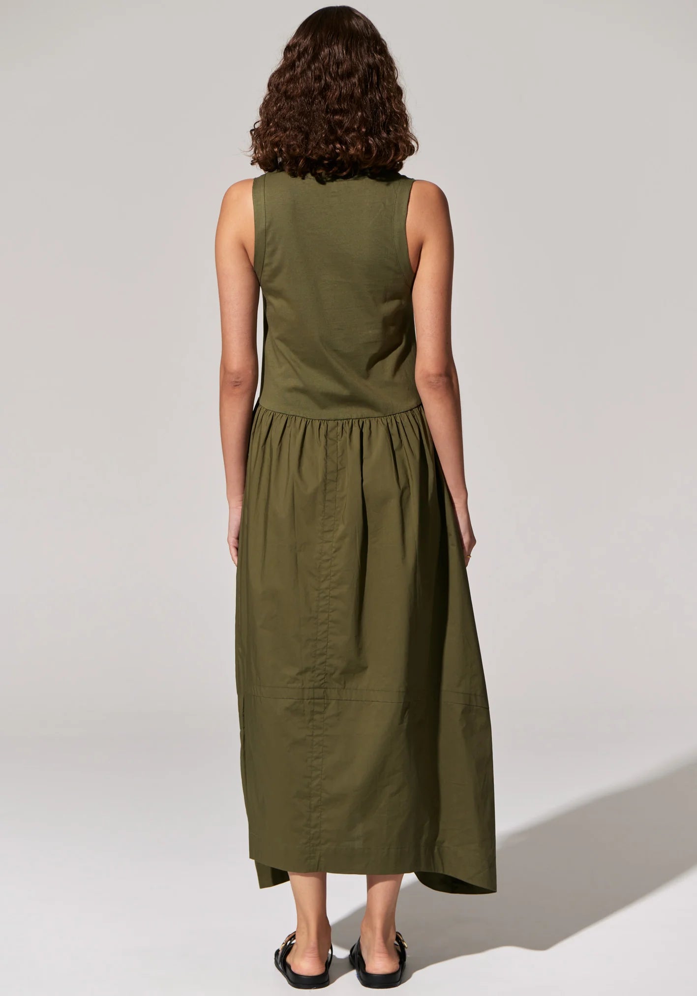 POL Toya Tank Dress in Khaki