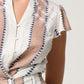 OnceWas Amoya Linen Viscose Top in Cayman Stripe