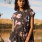 Nancybird Maja Dress in Watercolour Charcoal