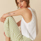 Indi and Cold James Pants in Pistachio Check