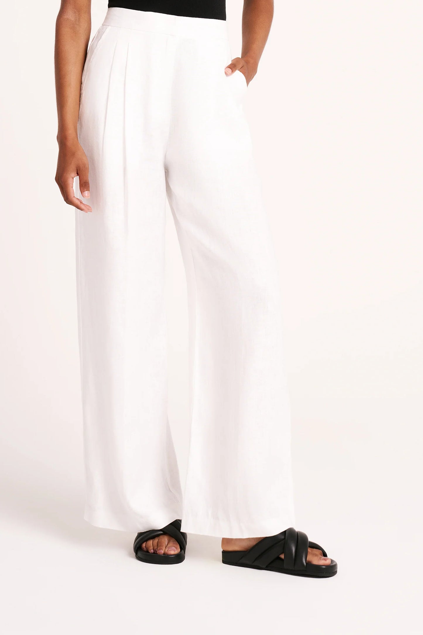 THILDA LINEN PANT in White