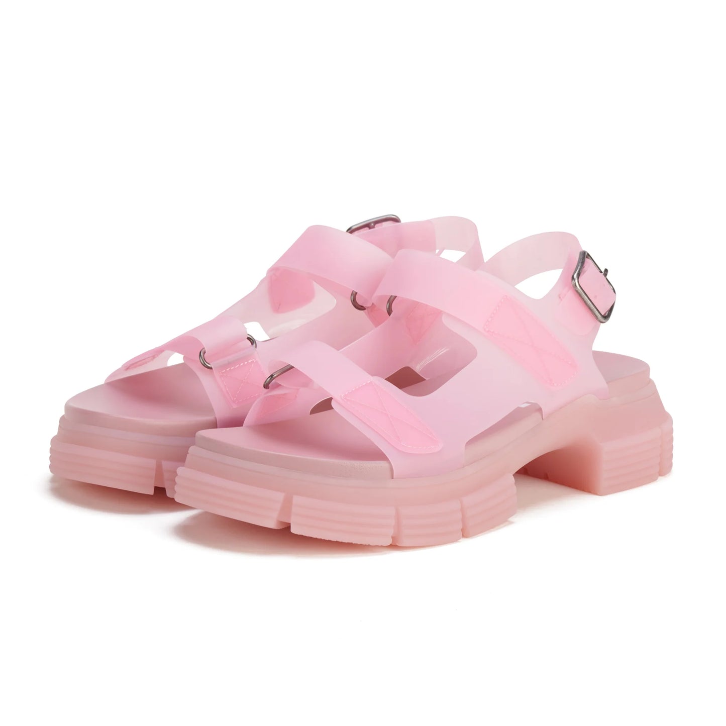 Jelly Sandal in Clear Pink