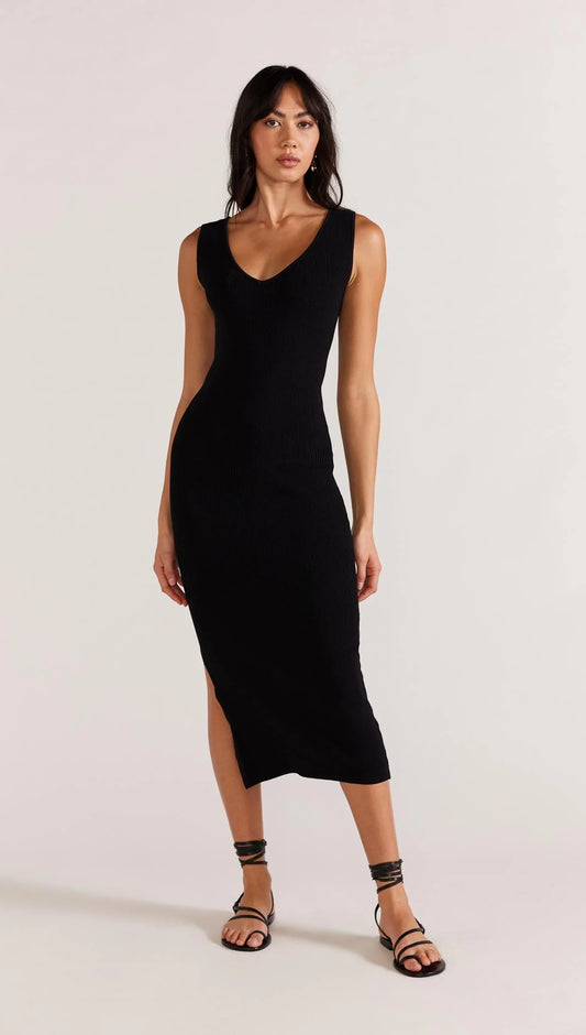 Staple the Label Lexi Reversible Midi Dress in Black