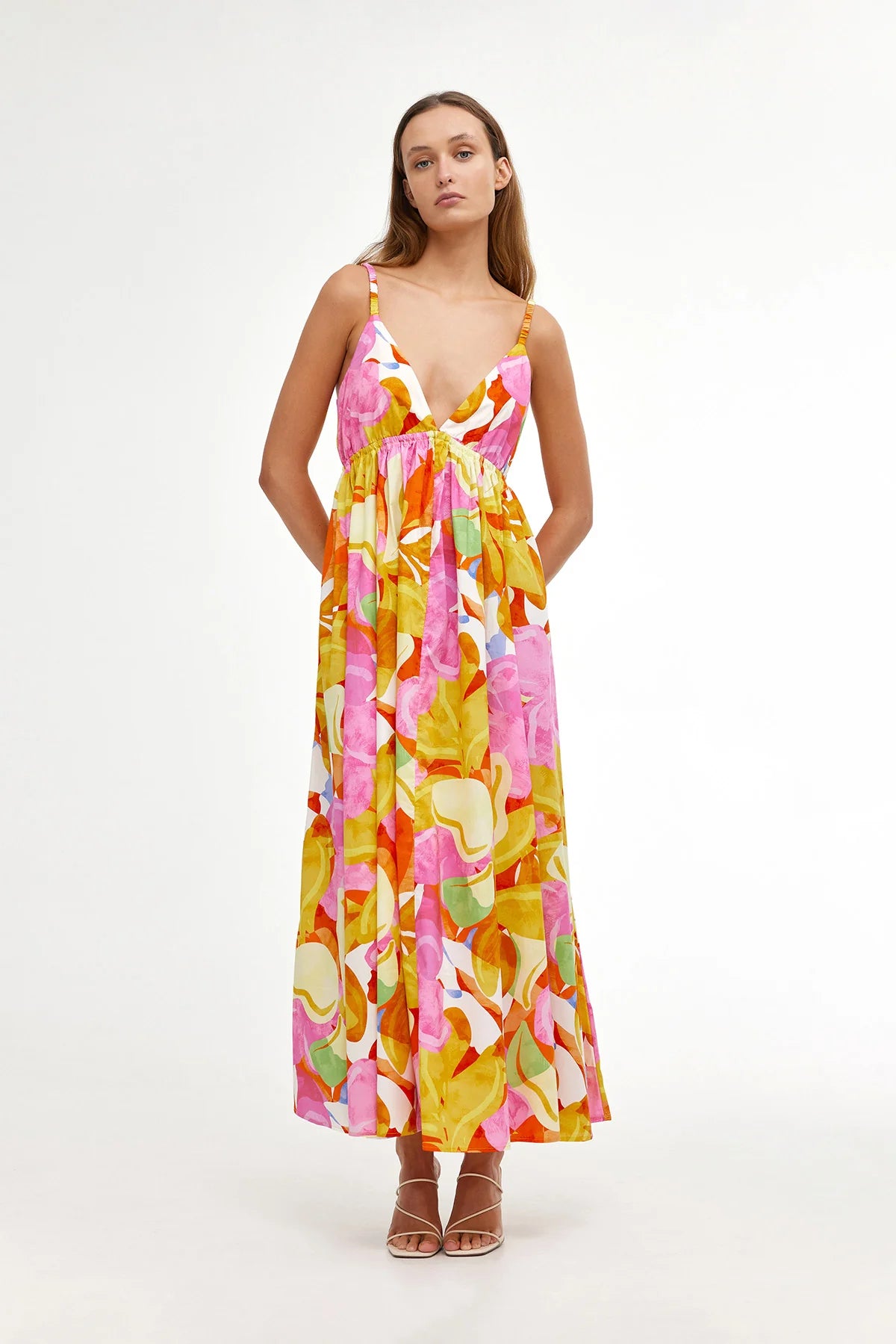 Camille Dress in Capri Abstract Print