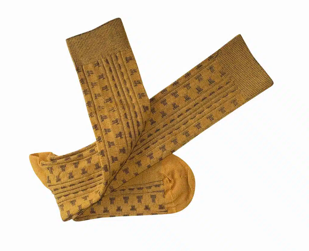 Tightology Industry Merino Wool Socks in Mustard