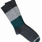 Tightology Chunky Rib Merino Wool Socks in Charcoal Stripe