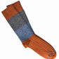 Tightology Chunky Rib Merino Wool Socks in Rust Stripe