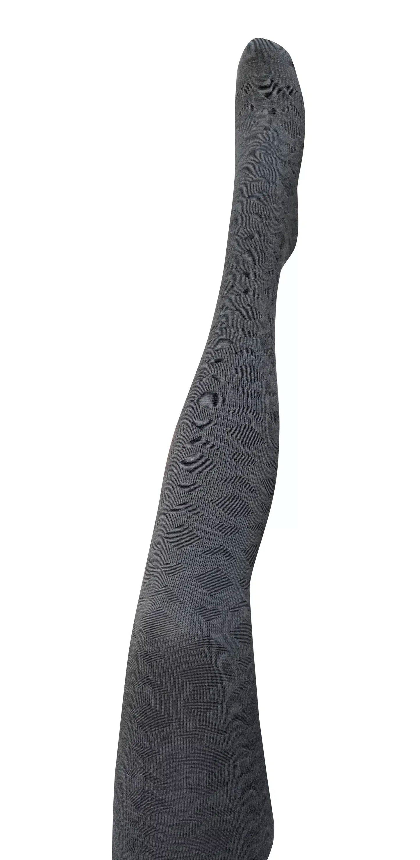 Tightology Deco Merino Wool Tights in Grey