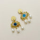 Martha Jean Eye and Peal Earrings in Gold