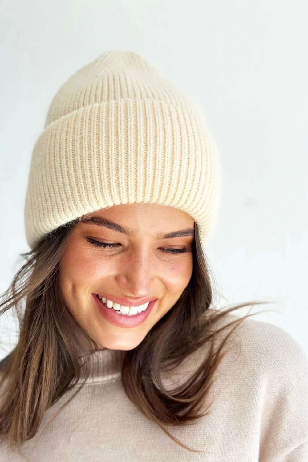 Mosk Helskini Beanie in Cream