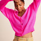 POM Amsterdam Cardigan in Neon Pink