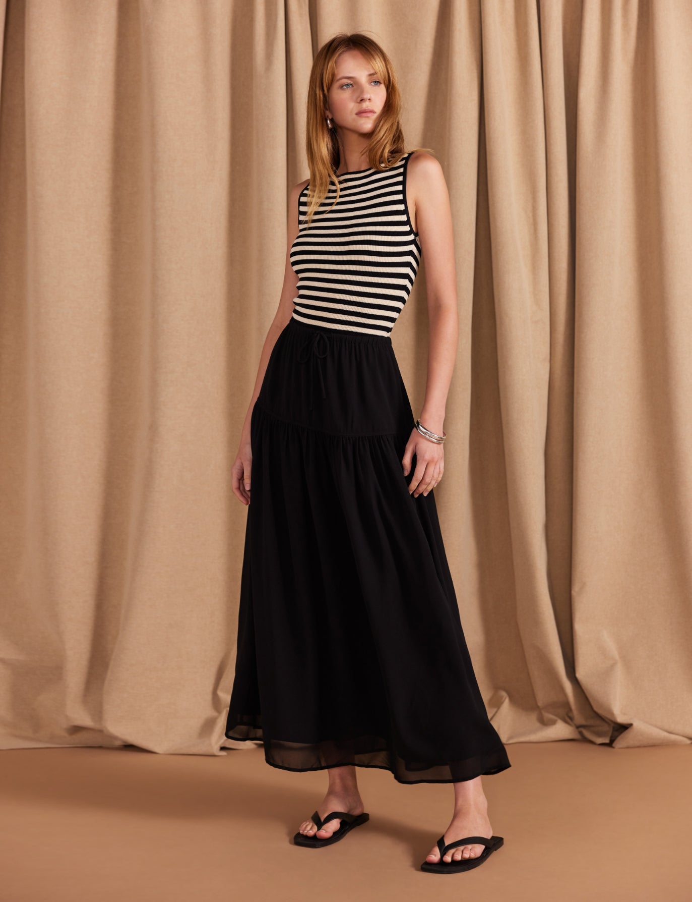 Staple the Label Milla Midi Skirt in Black