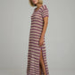 Lilya Vacance Crochet Maxi Dress in Lavender Ivory