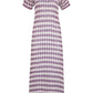 Lilya Vacance Crochet Maxi Dress in Lavender Ivory