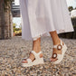EOS Menorcas Wedge Sandal in Bone