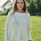 Maxted Patchwork Cable Pullover in Ivory