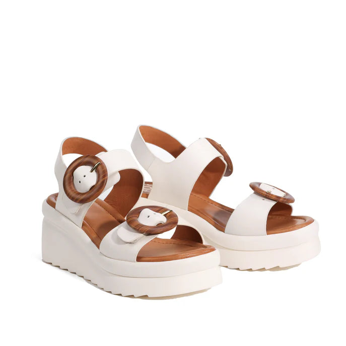 EOS Menorcas Wedge Sandal in Bone