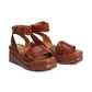 EOS Menta Platform Sandal in Brandy