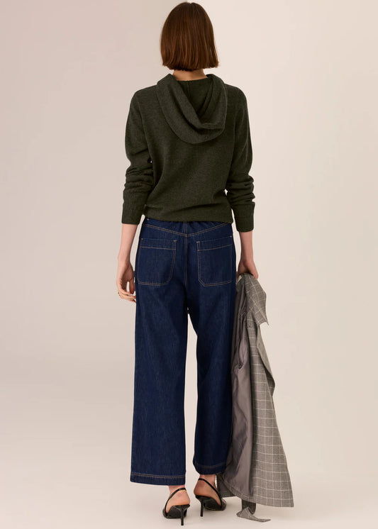 POL Quinn Knit Hoodie Forest