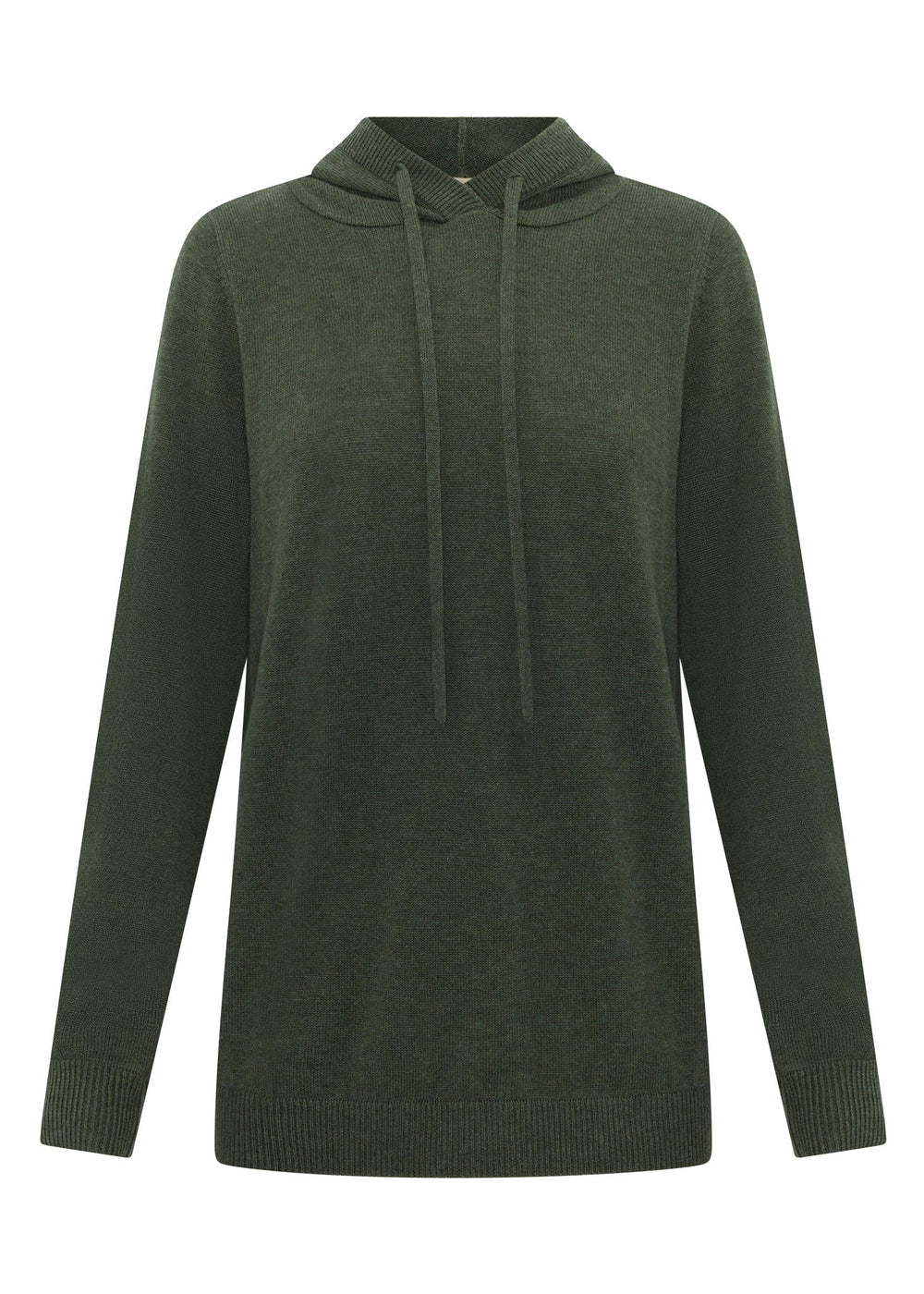 POL Quinn Knit Hoodie Forest