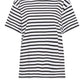 Nude Lucy Organic Stripe Boyfriend Tee in Black Stripe