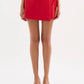 Nude Lucy Lotta Linen Mini Skirt in Vermillion