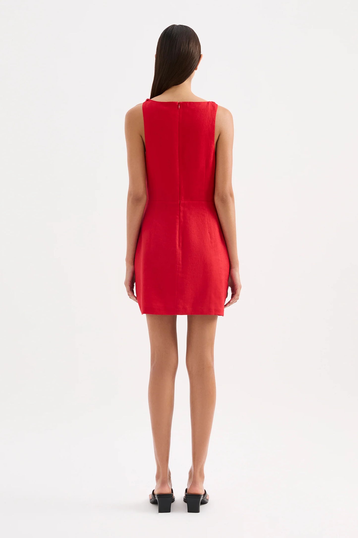 Nude Lucy Lotta Linen Mini Dress in Vermillion