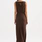 Nude Lucy Serine Maxi Dress in Chocolate