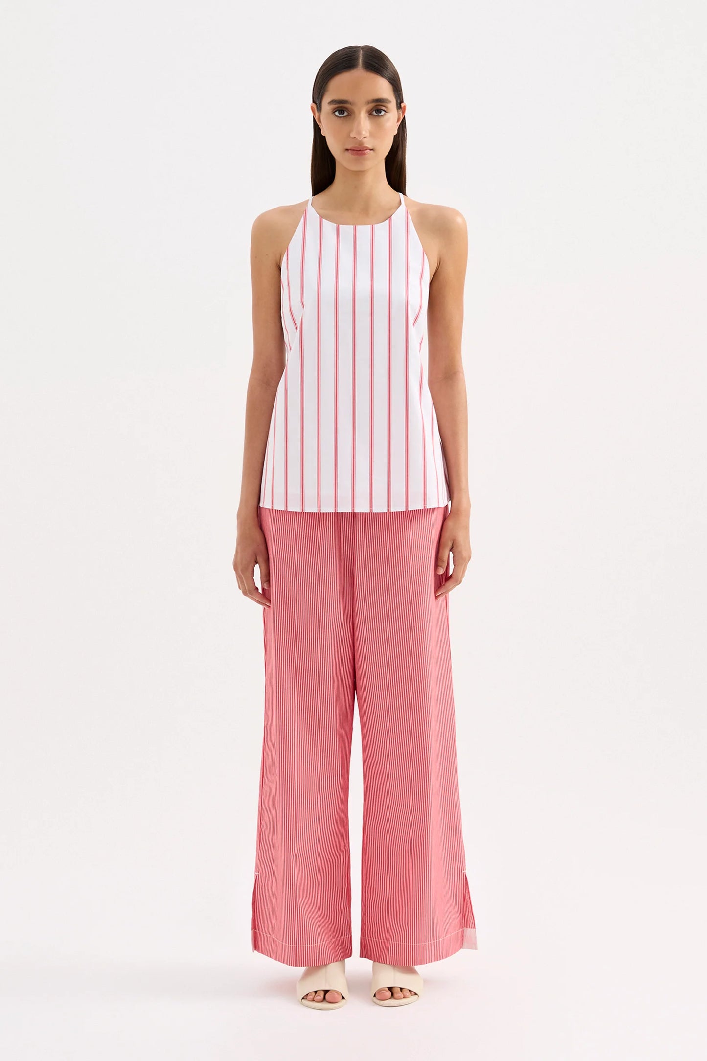 Nude Lucy Anouk Stripe Top in White Stripe