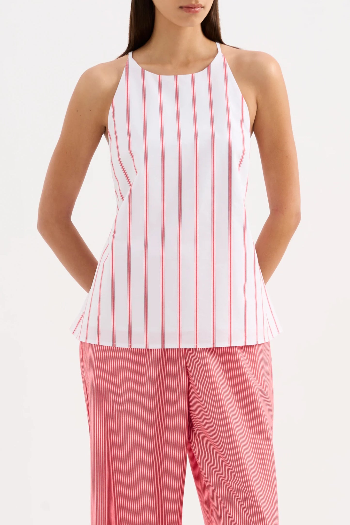 Nude Lucy Anouk Stripe Top in White Stripe