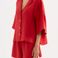 Nude Lucy Lounge Linen Shirt in Vermillion