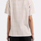 Nude Lucy Organic Stripe Boyfriend Tee in Camel Stripe