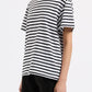 Nude Lucy Organic Stripe Boyfriend Tee in Black Stripe
