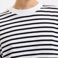 Nude Lucy Organic Stripe Boyfriend Tee in Black Stripe