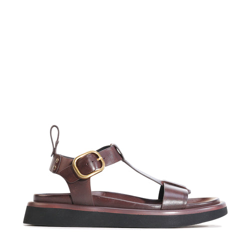 EOS Slays Sandal in Chestnut Leather