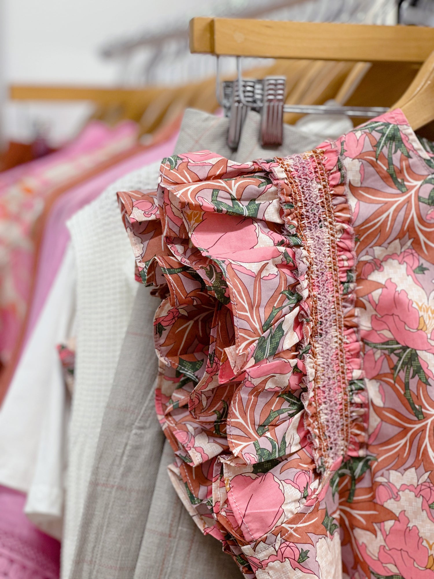 Rack of clothing from The Tartan Fox