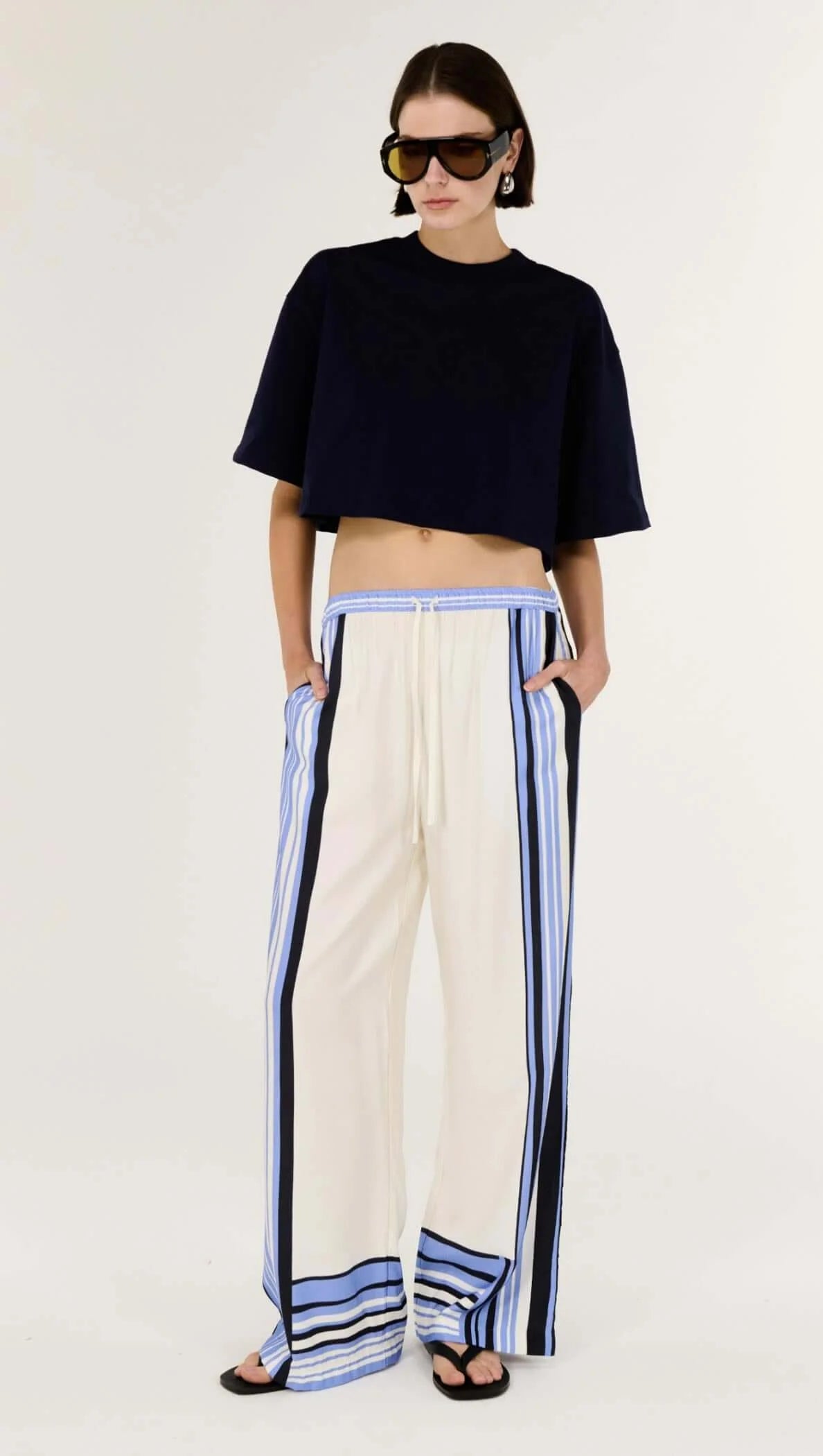 Staple the Label Amari Relaxed Pants in Spliced Stripe