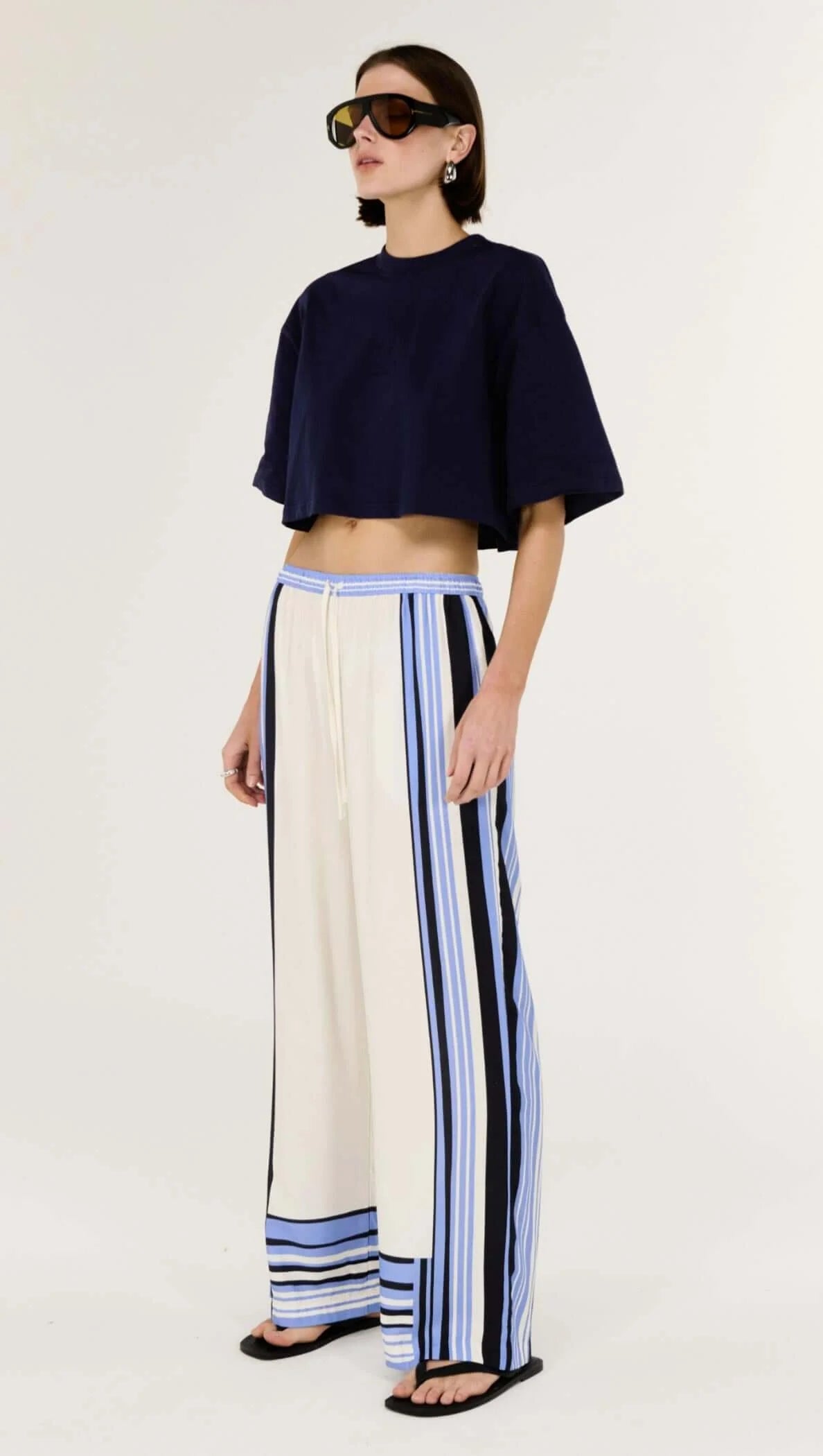 Staple the Label Amari Relaxed Pants in Spliced Stripe