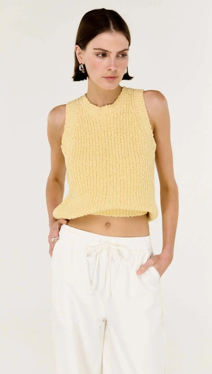 Staple the Label Cove Knit Tank in Butter