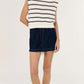 Staple the Label Darcy Knit Tank in Navy/White Stripe