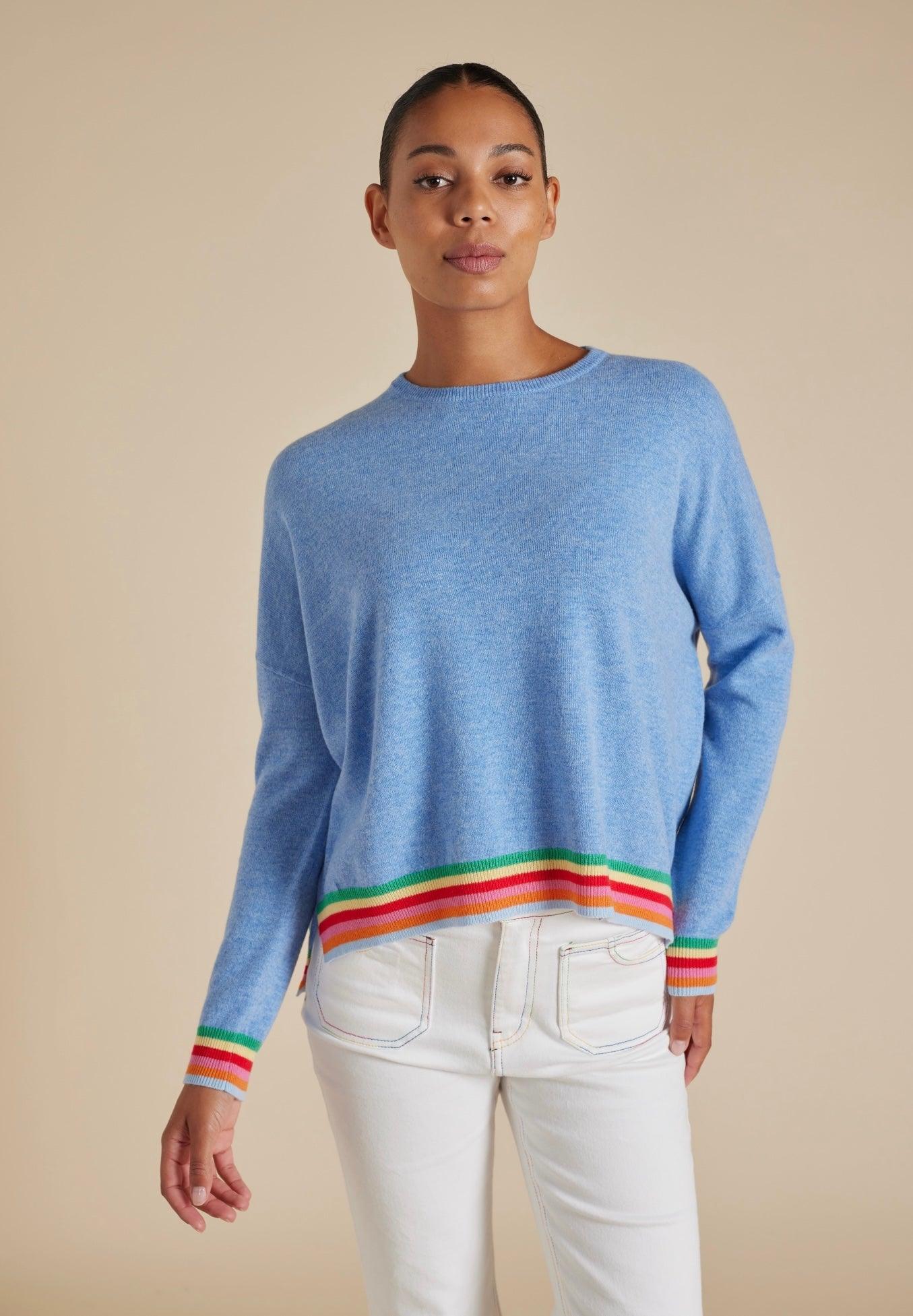 Alessandra Sandy Sweater in Dusty Denim - the tartan fox