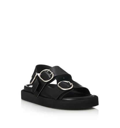 Alias Mae Anouk Sandal in Black Leather - the tartan fox