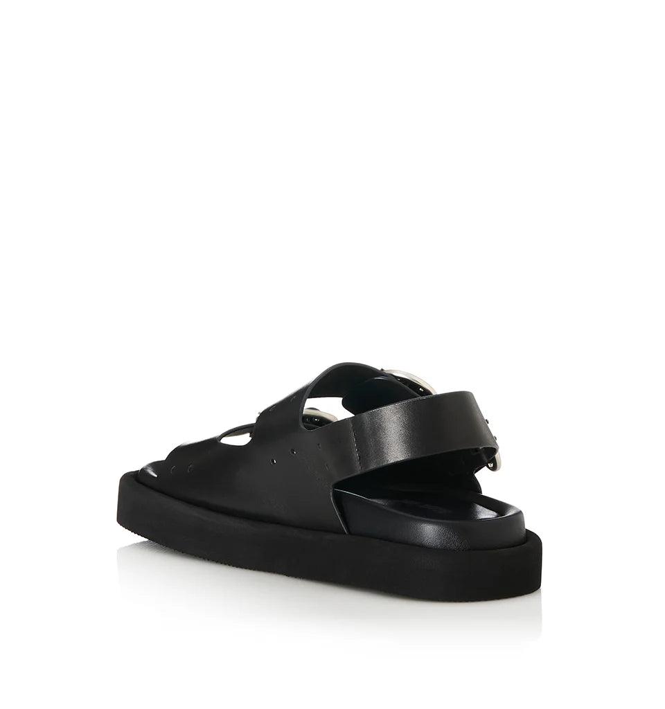 Alias Mae Anouk Sandal in Black Leather - the tartan fox