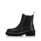 Alias Mae Ebony Chelsea Boot in Black Leather - the tartan fox
