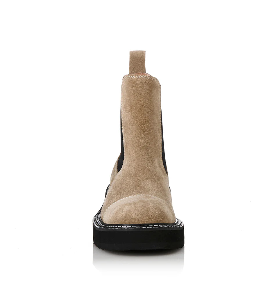 Alias Mae Ebony Chelsea Boot in Natural Suede - the tartan fox