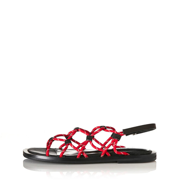 Alias Mae Elsa Rope Sandal in Red - the tartan fox