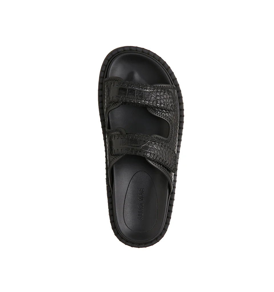 Alias Mae Paros Slide in Black Croc Leather - the tartan fox