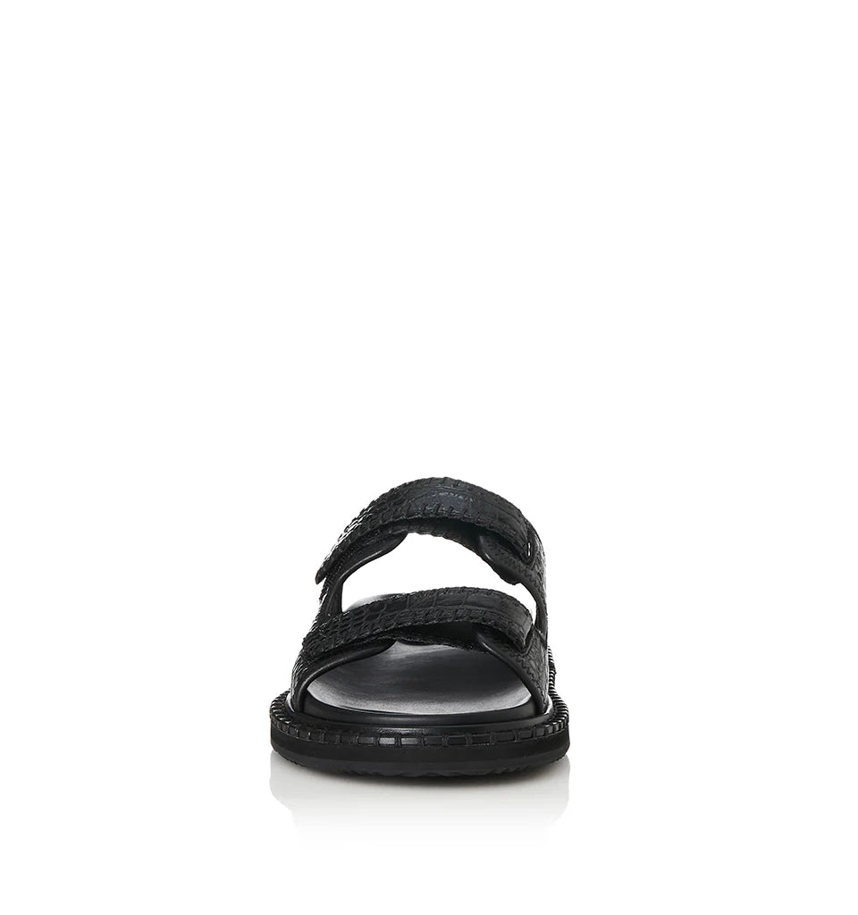 Alias Mae Paros Slide in Black Croc Leather - the tartan fox