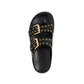 Alias Mae Patsy Black Leather Slide - the tartan fox