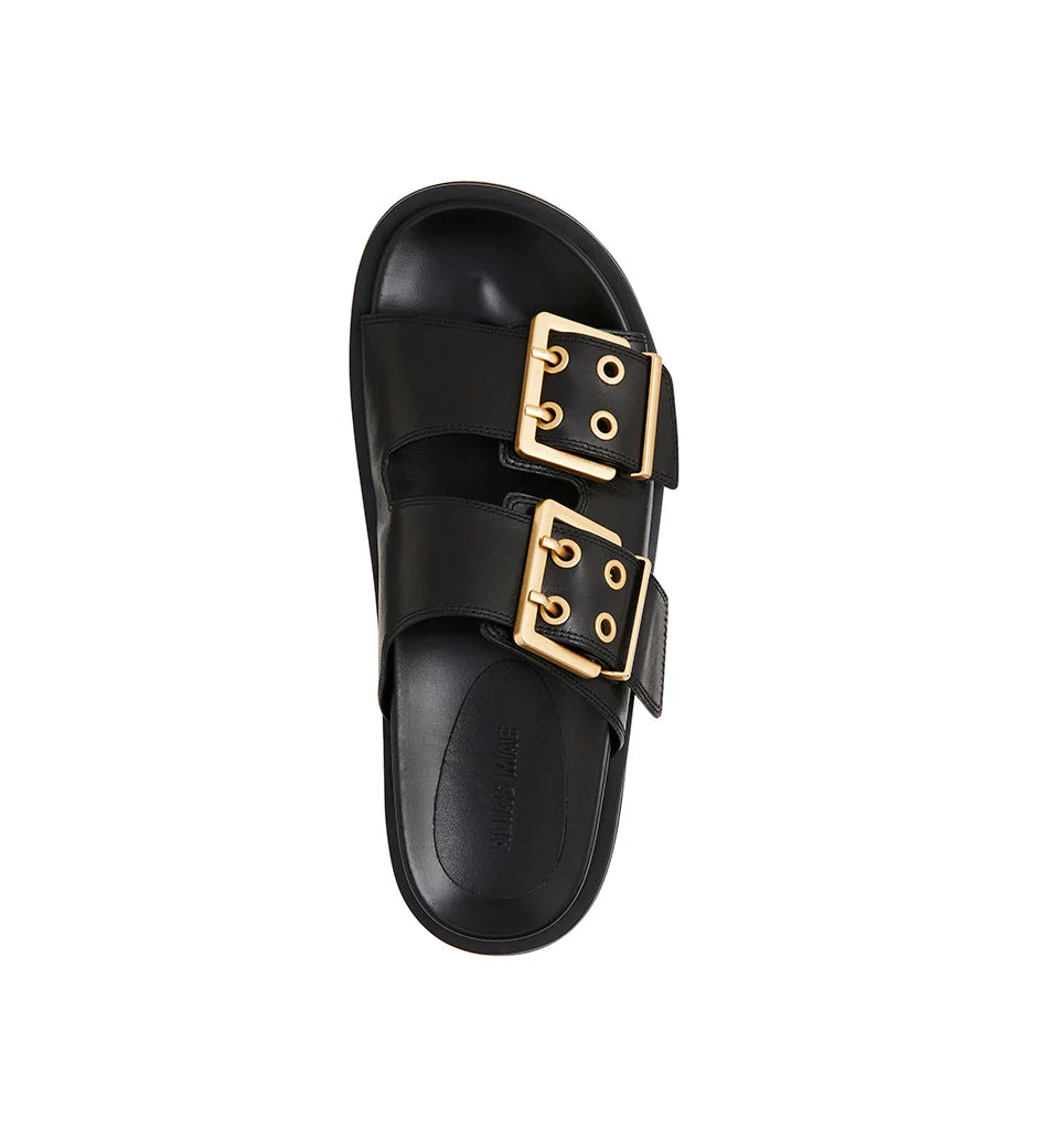 Alias Mae Patterson Slide in Black Leather - the tartan fox